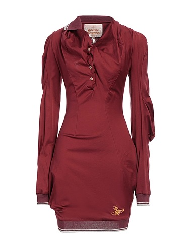 VIVIENNE WESTWOOD Sheath dress Burgundy 100% Cotton