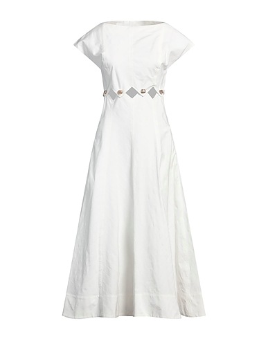 TORY BURCH Long dress White 100% Cotton