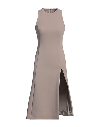 AMI ALEXANDRE MATTIUSSI Midi dress Sand 100% Virgin Wool