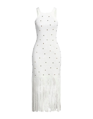 SANDRO Midi dress Off white 63% Viscose, 37% Polyamide, Elastane