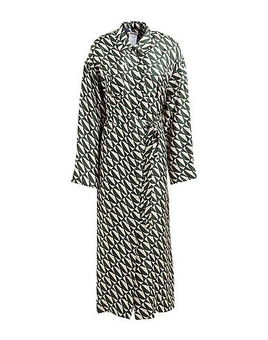 'S MAX MARA Vestito chemisier Verde militare 100% Seta