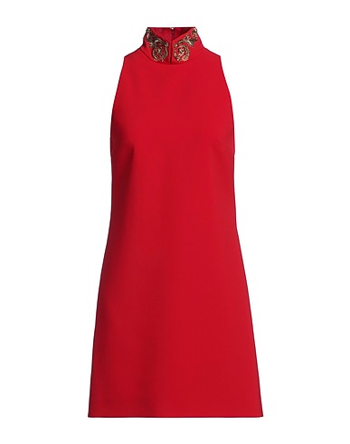MOSCHINO Short dress COUTURE Red 89% Polyester, 11% Polyurethane, Metal, Glass