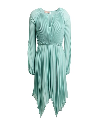 TWINSET Midi dress Sage green 100% Polyester
