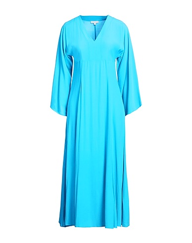 CAMICETTASNOB Vestito lungo Azzurro 100% Viscosa