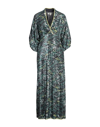 DIANE VON FURSTENBERG Long dress Green 94% Polyester, 6% Elastane