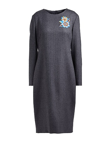 BOUTIQUE MOSCHINO Midi dress Grey 100% Virgin Wool