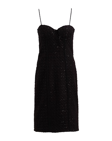 ROTATE BIRGER CHRISTENSEN Sheath dress Black 44% Polyacrylic, 28% Polyester, 25% Wool, 3% Polyamide