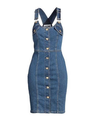 MOSCHINO Denim dress COUTURE Blue 99% Cotton, 1% Elastane