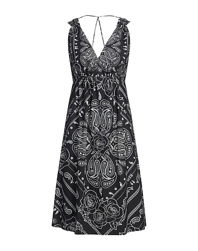 REPLAY Vestito midi Nero 100% Cotone