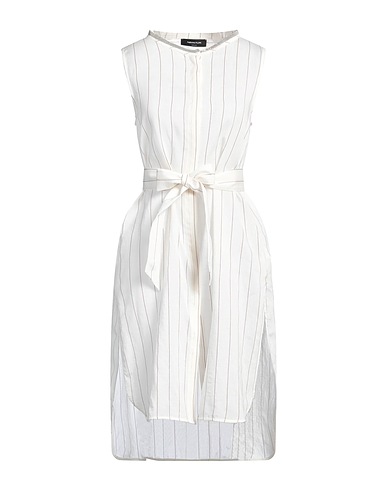 FABIANA FILIPPI Shirt dress White 40% Linen, 32% Viscose, 14% Silk, 14% Cotton