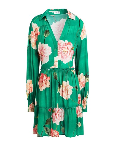 REPLAY Short dress Green 100% Viscose