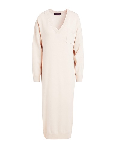 LORENA ANTONIAZZI Knit dress Beige 80% Virgin Wool, 10% Cashmere, 10% Silk