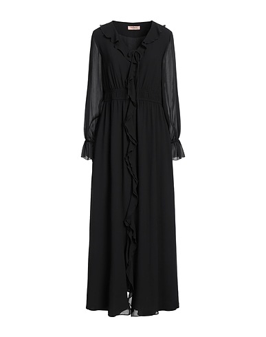 TWINSET Long dress Black 100% Polyester
