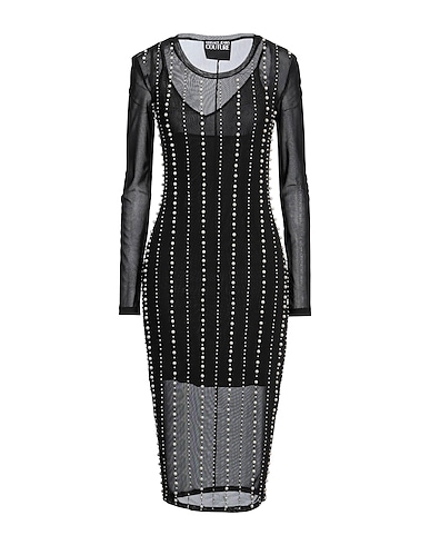 VERSACE JEANS COUTURE Платье миди NERO 100% Полиэстер