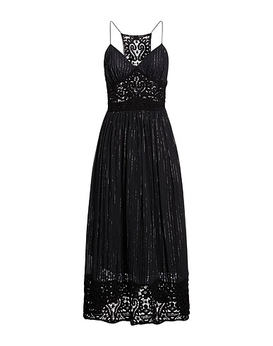 TWINSET Summer dress NERO 99% Cotton, 1% Metallic Polyester