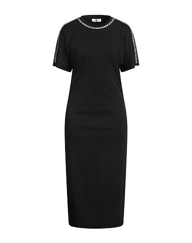 TWINSET Midi dress U&B Black 100% Cotton, Polyester