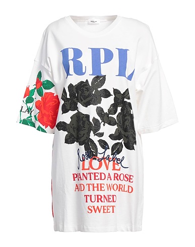 REPLAY Short dress Off white 100% Cotton