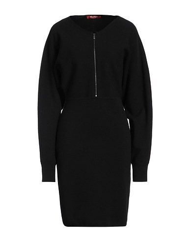 MAX MARA STUDIO Midi dress Black 50% Viscose, 30% Polyamide, 20% Wool