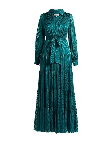 DIANE VON FURSTENBERG Long dress Emerald green 100% Nylon, Viscose