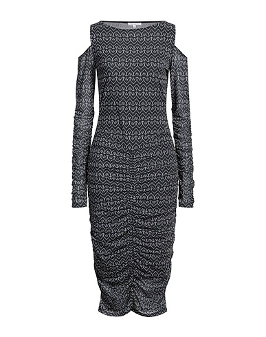 PATRIZIA PEPE Midi dress Black 90% Polyester, 10% Elastane