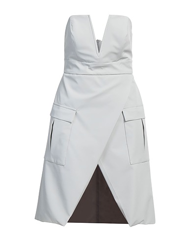 SILENCE LIMITED Vestito corto Grigio chiaro 92% Poliestere, 8% Elastan