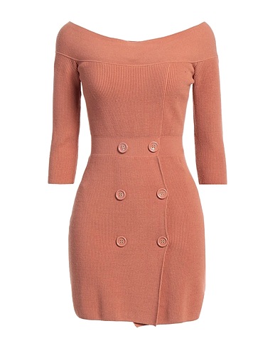ELISABETTA FRANCHI Sheath dress Camel 52% Viscose, 34% Acrylic, 13% Polyester, 1% Elastane