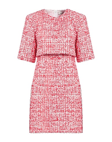 SANDRO Sheath dress Red 95% Polyester, 3% Cotton, 1% Viscose, 1% Metallic fiber