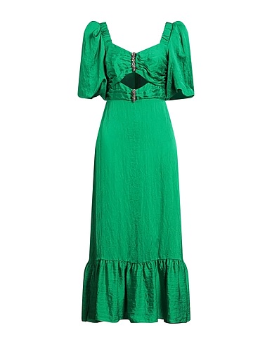 SANDRO Vestito midi Verde 82% Acetato, 18% Poliammide