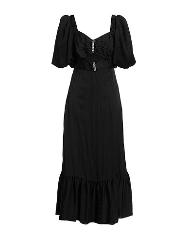 SANDRO Midi dress Black 82% Acetate, 18% Polyamide