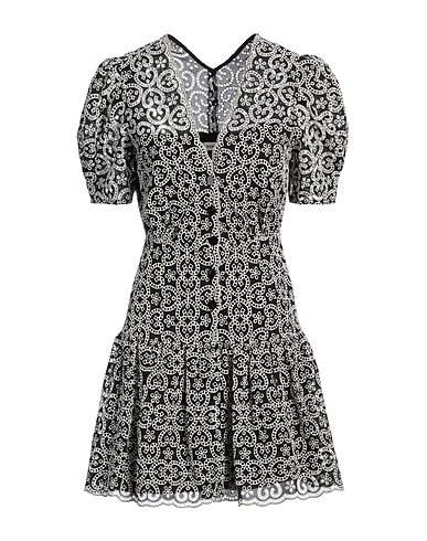 SANDRO シュミーズドレス ブラック ポリエステル 70% / コットン 30%
