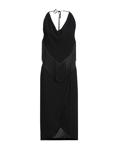 SIMONA CORSELLINI Midi-Kleid Schwarz 100% Viskose