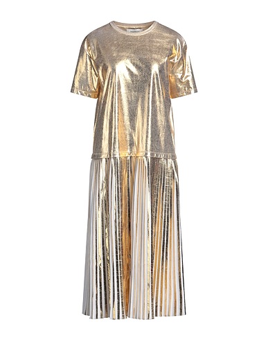 VALENTINO GARAVANI Vestito estivo Oro 54% Cotone, 46% Poliestere