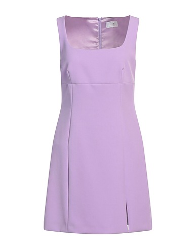 CLIPS MORE Short dress Lilac 70% Polyester, 24% Viscose, 6% Elastane