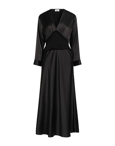 SANDRO Long dress Black 97% Polyester, 3% Elastane