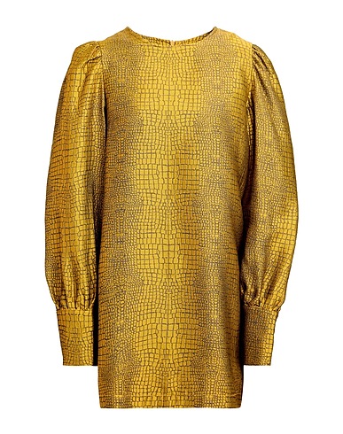 ANDAMANE Vestito corto Senape 40% Viscosa, 37% Poliestere, 21% Cotone, 2% Altre Fibre