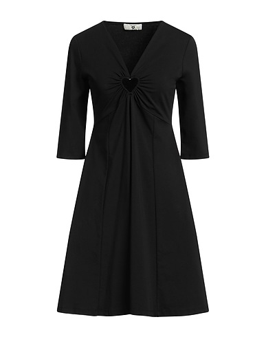 TWINSET Short dress U&B Black 80% Cotton, 20% Polyester