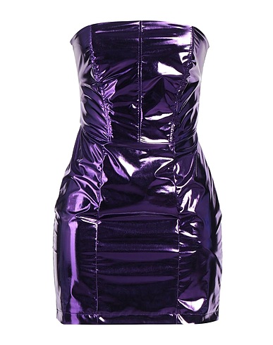 PATRIZIA PEPE Robe courte Violet 100% Polyuréthane, Polyester, Élasthanne