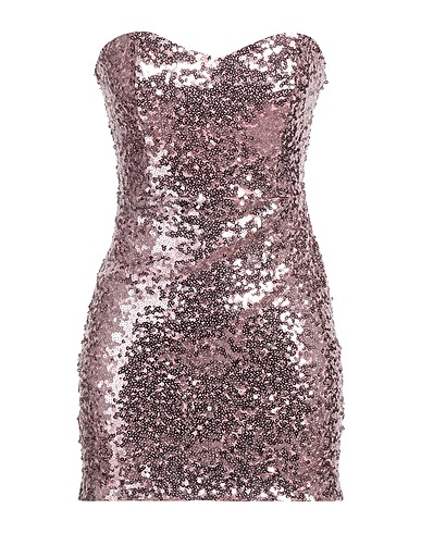 MISS YOU Vestito corto Oro rosa 100% Poliestere