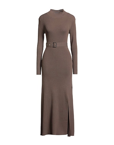 KARL LAGERFELD Long dress Brown 63% Viscose, 37% Nylon