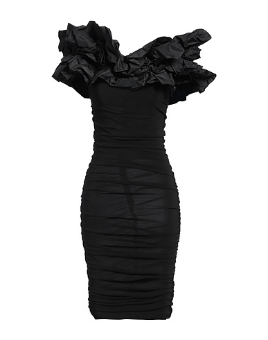 PINKO Midi dress Black 93% Viscose, 7% Elastane, Polyester
