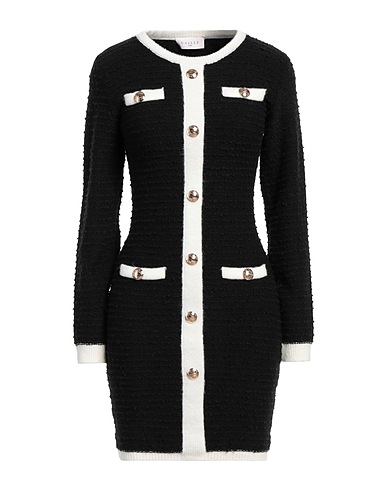 GAëLLE Paris Sheath dress Black 60% Acrylic, 12% Wool, 12% Polyamide, 8% Polyester, 8% Viscose