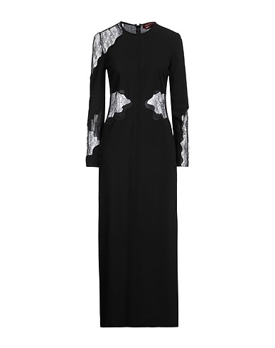 MAX MARA STUDIO Long dress Black 86% Virgin Wool, 9% Polyamide, 5% Elastane, Viscose