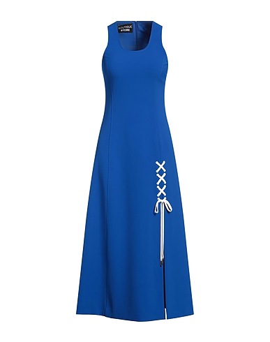 BOUTIQUE MOSCHINO Midi dress Bright blue 90% Polyester, 10% Elastane