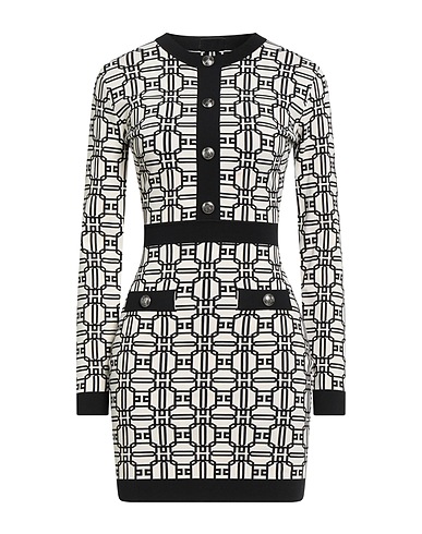 ELISABETTA FRANCHI Sheath dress Ivory 65% Viscose, 35% Polyamide