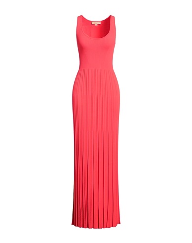 MICHAEL MICHAEL KORS Long dress Coral 64% Recycled viscose, 34% Nylon, 2% Elastane