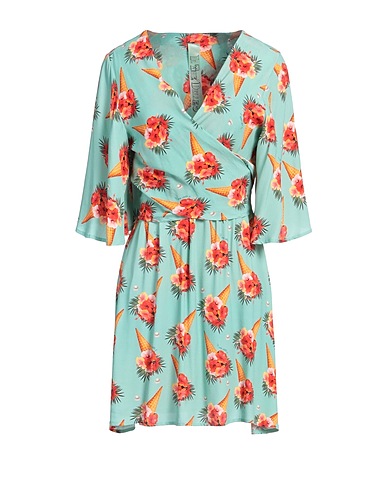 IL THE' DELLE 5 Short dress Turquoise 100% Viscose