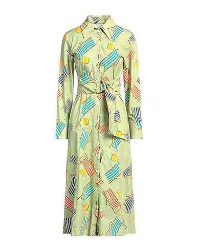 IL THE' DELLE 5 Midi dress Military green 100% Cotton