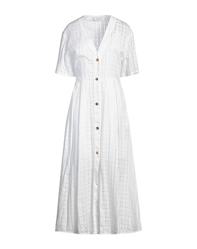 FABIANA FILIPPI Long dress White 96% Cotton, 4% Elastane