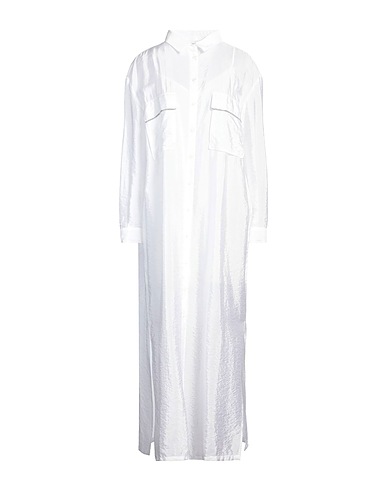 FABIANA FILIPPI Long dress White 55% Cotton, 45% Polyester, Ecobrass