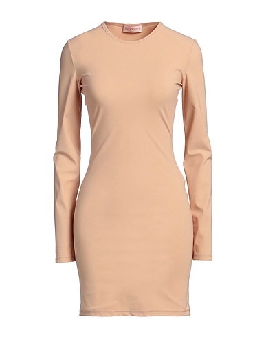 VALENTINO GARAVANI Sheath dress Beige 68% Polyamide, 32% Elastane